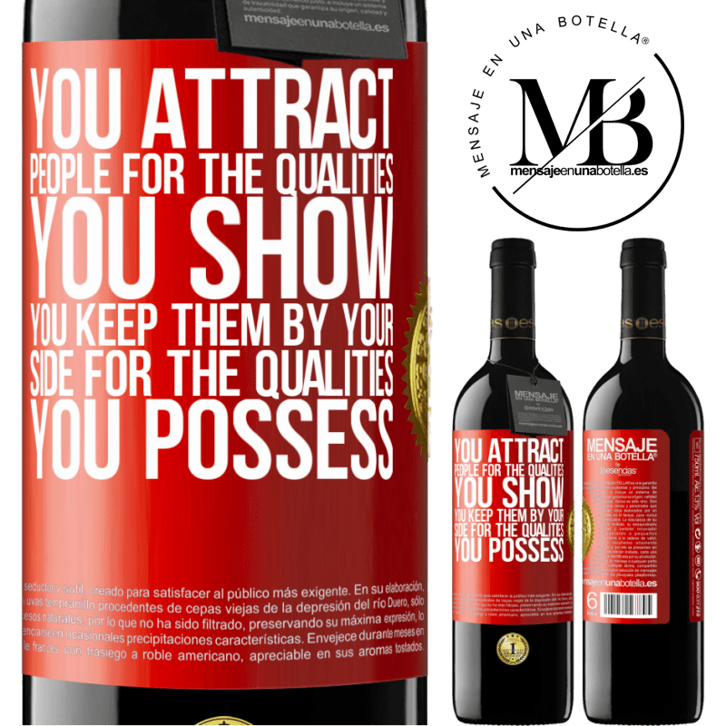 24,95 € Free Shipping | Red Wine RED Edition Crianza 6 Months You attract people for the qualities you show. You keep them by your side for the qualities you possess Red Label. Customizable label Aging in oak barrels 6 Months Harvest 2019 Tempranillo