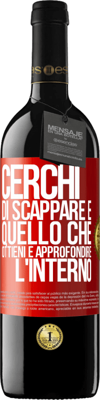 Spedizione Gratuita | Vino rosso Edizione RED MBE Riserva Cerchi di scappare e quello che ottieni è approfondire l'interno Etichetta Rossa. Etichetta personalizzabile Riserva 12 Mesi Raccogliere 2014 Tempranillo