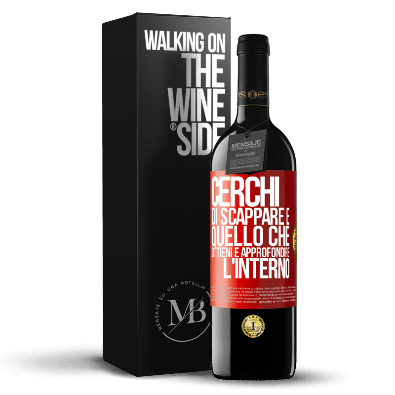 39,95 € Spedizione Gratuita | Vino rosso Edizione RED MBE Riserva Cerchi di scappare e quello che ottieni è approfondire l'interno Etichetta Rossa. Etichetta personalizzabile Riserva 12 Mesi Raccogliere 2015 Tempranillo