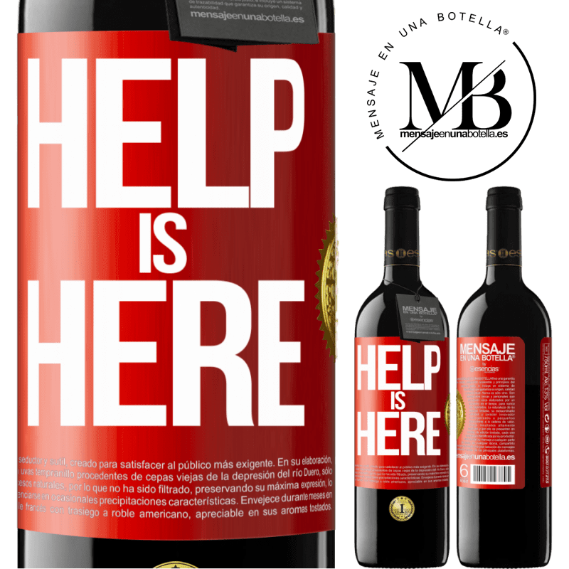 39,95 € Kostenloser Versand | Rotwein RED Ausgabe MBE Reserve Help is Here Rote Markierung. Anpassbares Etikett Reserve 12 Monate Ernte 2015 Tempranillo