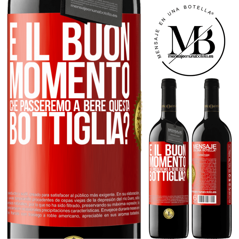 39,95 € Spedizione Gratuita | Vino rosso Edizione RED MBE Riserva e il buon momento che passeremo a bere questa bottiglia? Etichetta Rossa. Etichetta personalizzabile Riserva 12 Mesi Raccogliere 2015 Tempranillo