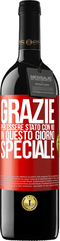 39,95 € Spedizione Gratuita | Vino rosso Edizione RED MBE Riserva Grazie per essere stato con noi in questo giorno speciale Etichetta Rossa. Etichetta personalizzabile Riserva 12 Mesi Raccogliere 2016 Tempranillo