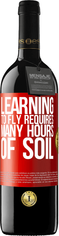 39,95 € 送料無料 | 赤ワイン REDエディション MBE 予約する 飛ぶことを学ぶには何時間もの土が必要です 赤いタグ. カスタマイズ可能なラベル 予約する 12 月 収穫 2014 Tempranillo