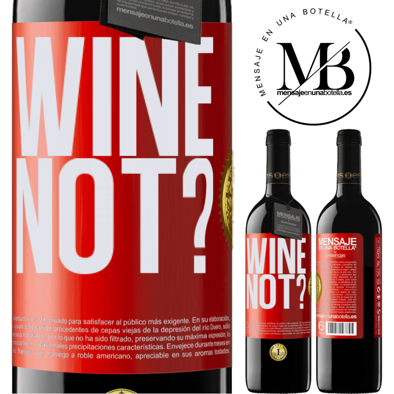 39,95 € Kostenloser Versand | Rotwein RED Ausgabe MBE Reserve Wine not? Rote Markierung. Anpassbares Etikett Reserve 12 Monate Ernte 2014 Tempranillo