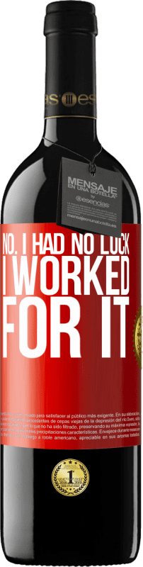 «No. I had no luck, I worked for it» RED Edition MBE Reserve