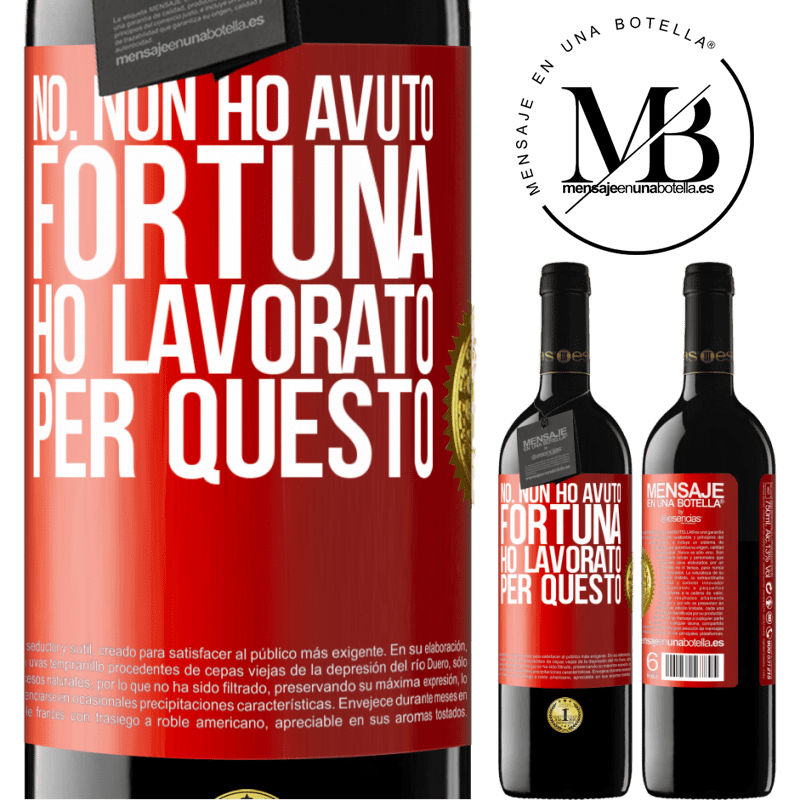 39,95 € Spedizione Gratuita | Vino rosso Edizione RED MBE Riserva No. Non ho avuto fortuna, ho lavorato per questo Etichetta Rossa. Etichetta personalizzabile Riserva 12 Mesi Raccogliere 2015 Tempranillo