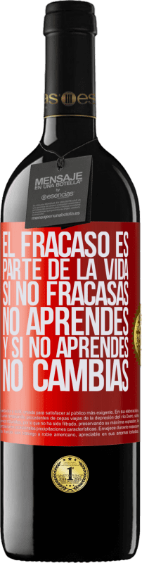 «El fracaso es parte de la vida. Si no fracasas, no aprendes, y si no aprendes, no cambias» Edición RED MBE Reserva