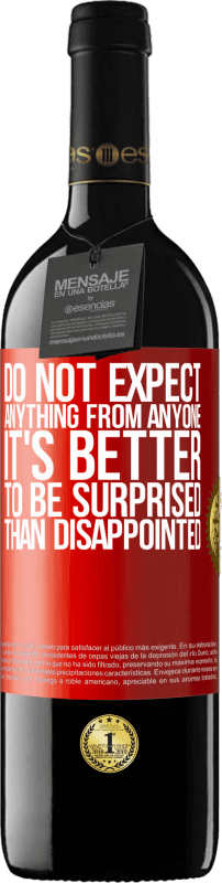 «Do not expect anything from anyone. It's better to be surprised than disappointed» RED Edition MBE Reserve