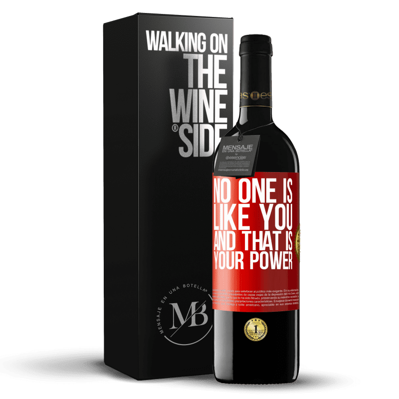 39,95 € Free Shipping | Red Wine RED Edition MBE Reserve No one is like you, and that is your power Red Label. Customizable label Reserve 12 Months Harvest 2015 Tempranillo