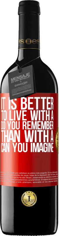 «It is better to live with a Do you remember than with a Can you imagine» RED Edition MBE Reserve