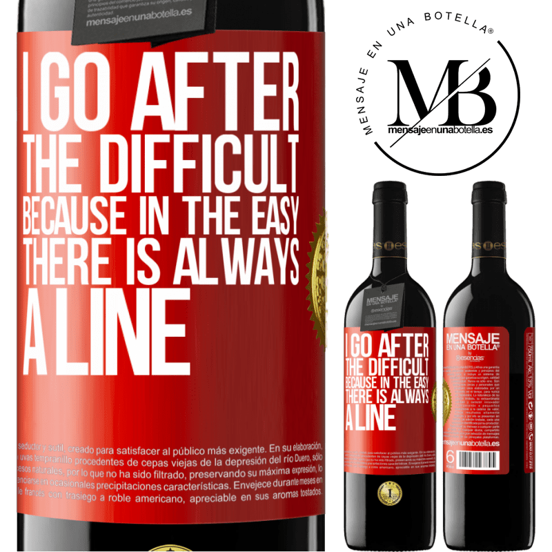 24,95 € Free Shipping | Red Wine RED Edition Crianza 6 Months I go after the difficult, because in the easy there is always a line Red Label. Customizable label Aging in oak barrels 6 Months Harvest 2019 Tempranillo