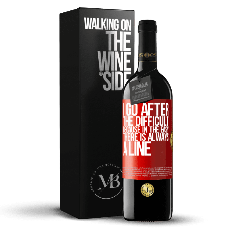 29,95 € Free Shipping | Red Wine RED Edition Crianza 6 Months I go after the difficult, because in the easy there is always a line Red Label. Customizable label Aging in oak barrels 6 Months Harvest 2019 Tempranillo