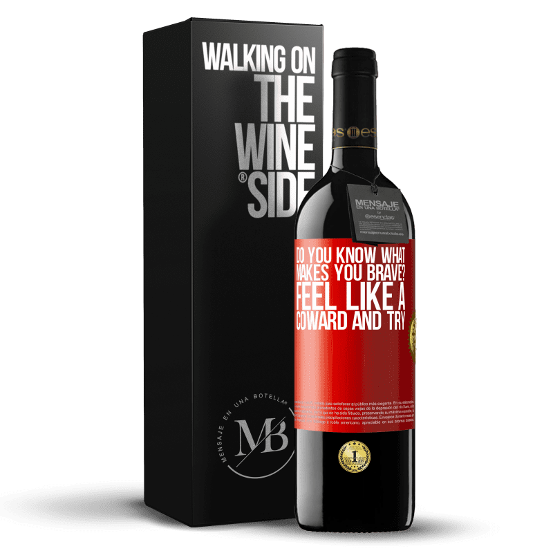 39,95 € Free Shipping | Red Wine RED Edition MBE Reserve do you know what makes you brave? Feel like a coward and try Red Label. Customizable label Reserve 12 Months Harvest 2015 Tempranillo