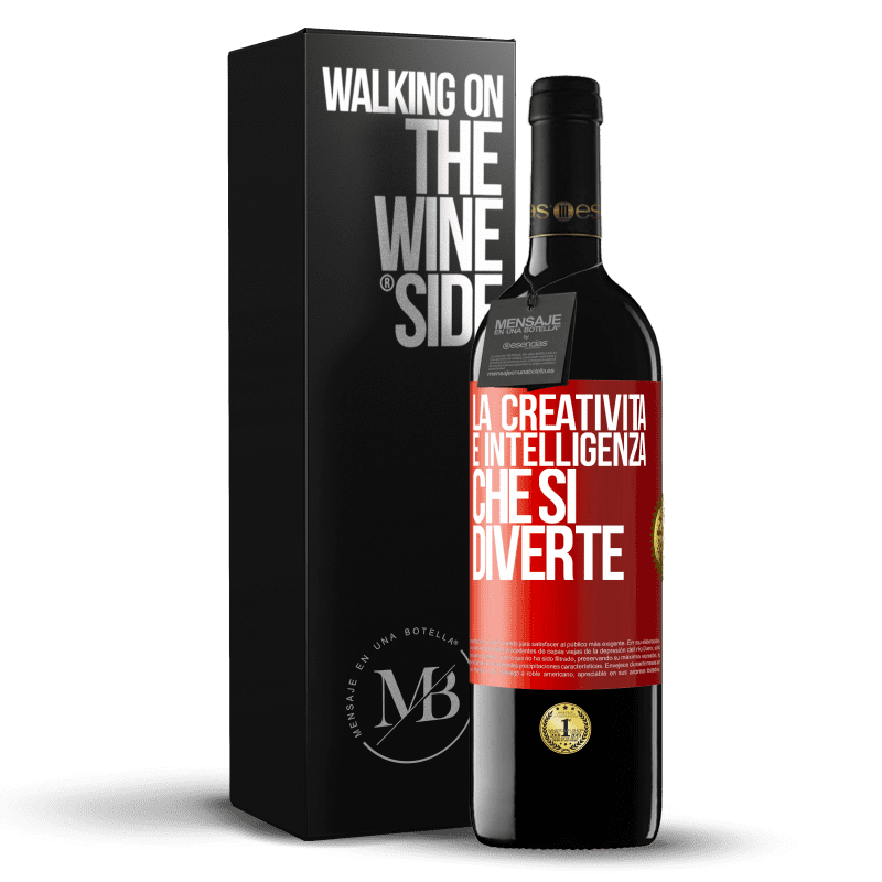 39,95 € Spedizione Gratuita | Vino rosso Edizione RED MBE Riserva La creatività è intelligenza che si diverte Etichetta Rossa. Etichetta personalizzabile Riserva 12 Mesi Raccogliere 2015 Tempranillo