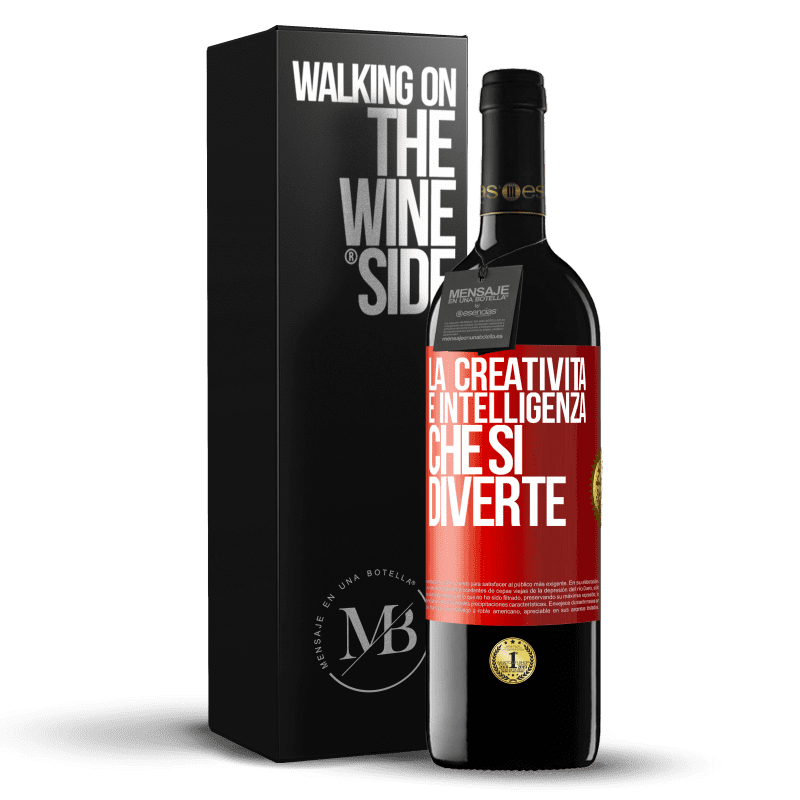 39,95 € Spedizione Gratuita | Vino rosso Edizione RED MBE Riserva La creatività è intelligenza che si diverte Etichetta Rossa. Etichetta personalizzabile Riserva 12 Mesi Raccogliere 2016 Tempranillo