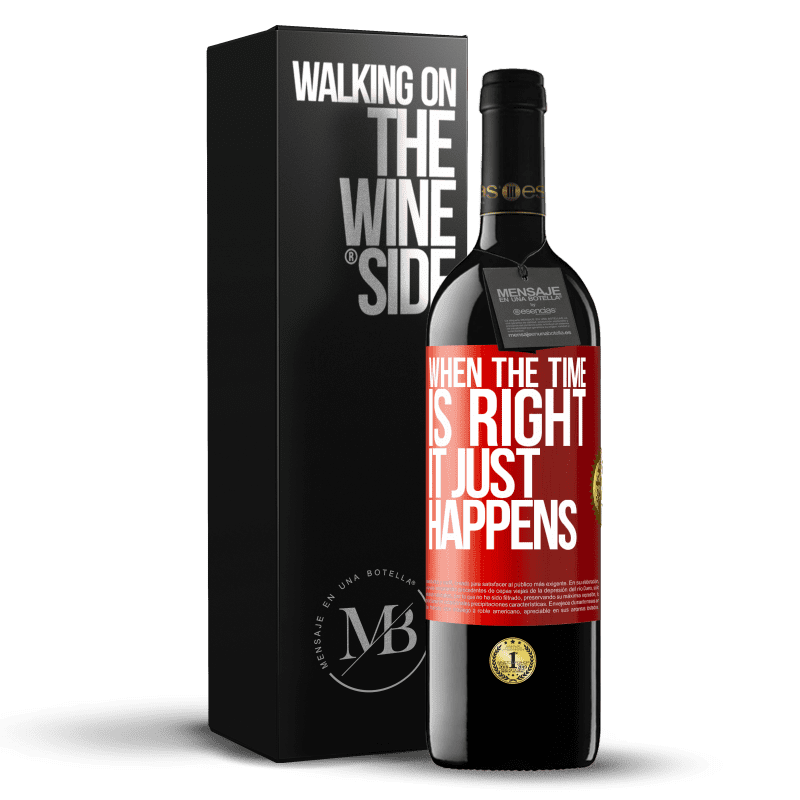 29,95 € Free Shipping | Red Wine RED Edition Crianza 6 Months When the time is right, it just happens Red Label. Customizable label Aging in oak barrels 6 Months Harvest 2020 Tempranillo