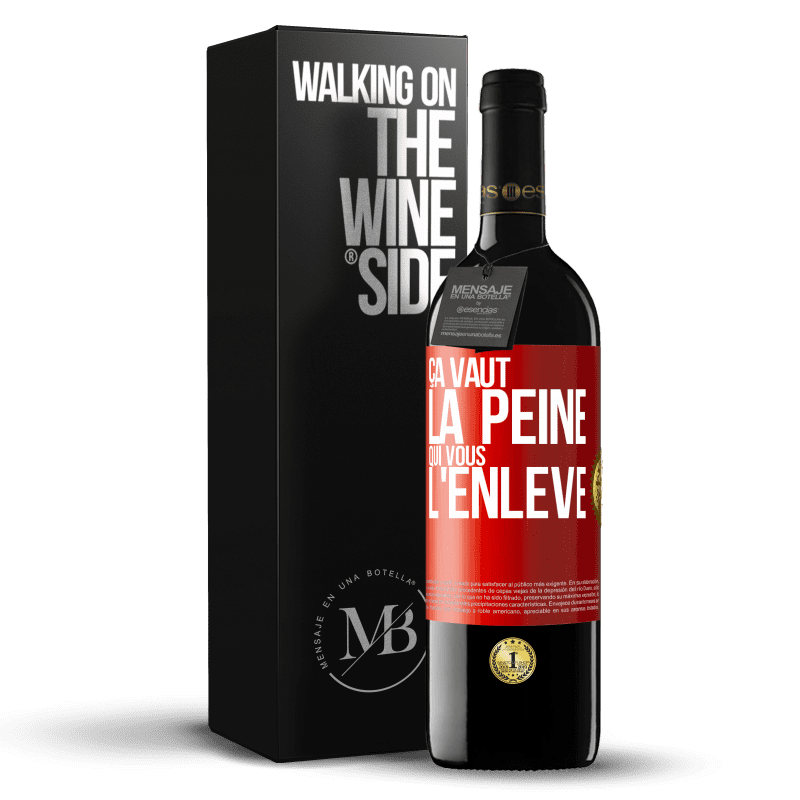 39,95 € Envoi gratuit | Vin rouge Édition RED MBE Réserve Ça vaut la peine qui vous l'enlève Étiquette Rouge. Étiquette personnalisable Réserve 12 Mois Récolte 2015 Tempranillo