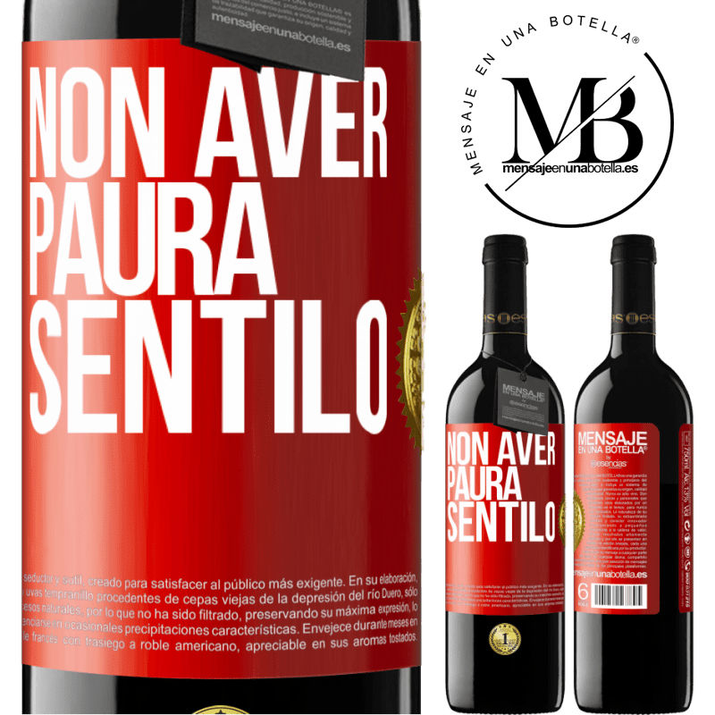 39,95 € Spedizione Gratuita | Vino rosso Edizione RED MBE Riserva Non aver paura, sentilo Etichetta Rossa. Etichetta personalizzabile Riserva 12 Mesi Raccogliere 2014 Tempranillo