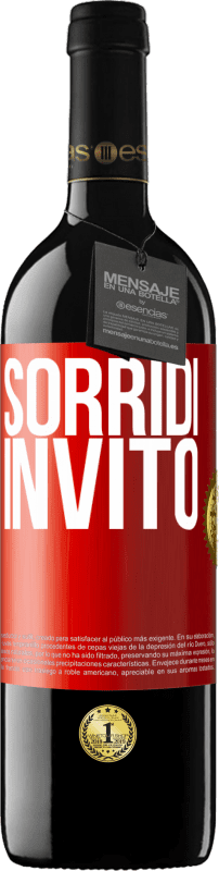 Spedizione Gratuita | Vino rosso Edizione RED MBE Riserva Sorridi, invito Etichetta Rossa. Etichetta personalizzabile Riserva 12 Mesi Raccogliere 2014 Tempranillo