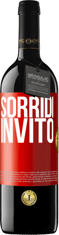 39,95 € | Vino rosso Edizione RED MBE Riserva Sorridi, invito Etichetta Rossa. Etichetta personalizzabile Riserva 12 Mesi Raccogliere 2016 Tempranillo