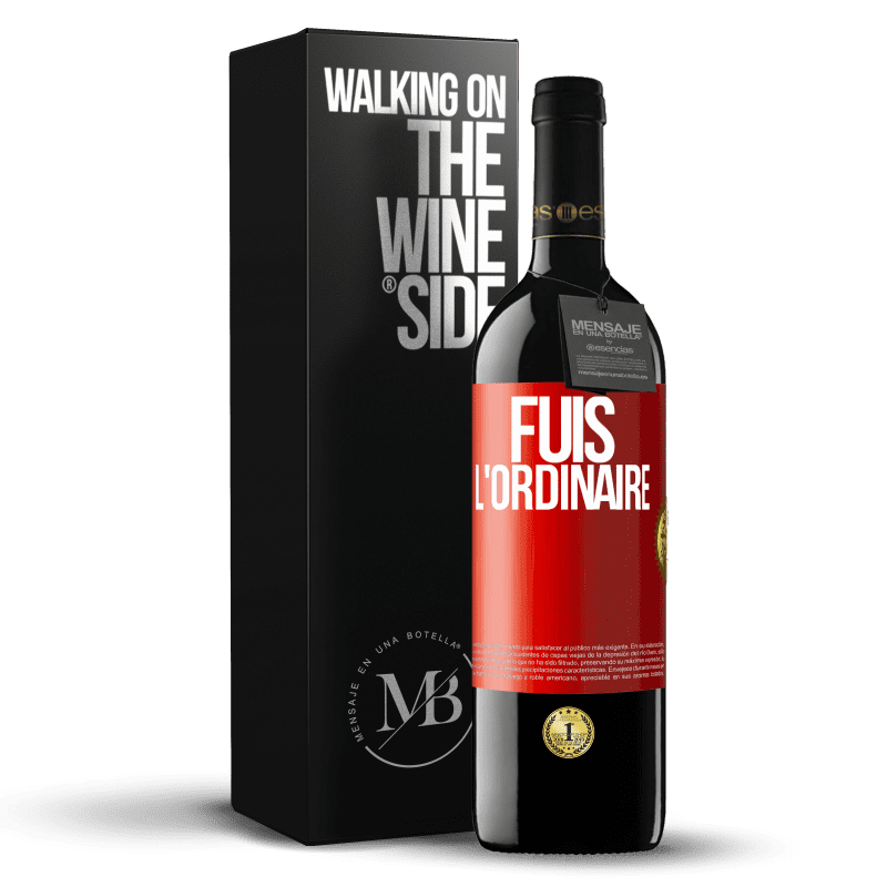 39,95 € Envoi gratuit | Vin rouge Édition RED MBE Réserve Fuis l'ordinaire Étiquette Rouge. Étiquette personnalisable Réserve 12 Mois Récolte 2016 Tempranillo