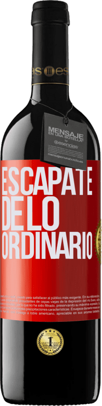 39,95 € Envío gratis | Vino Tinto Edición RED MBE Reserva Escápate de lo ordinario Etiqueta Roja. Etiqueta personalizable Reserva 12 Meses Cosecha 2016 Tempranillo