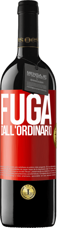 39,95 € Spedizione Gratuita | Vino rosso Edizione RED MBE Riserva Fuga dall'ordinario Etichetta Rossa. Etichetta personalizzabile Riserva 12 Mesi Raccogliere 2016 Tempranillo