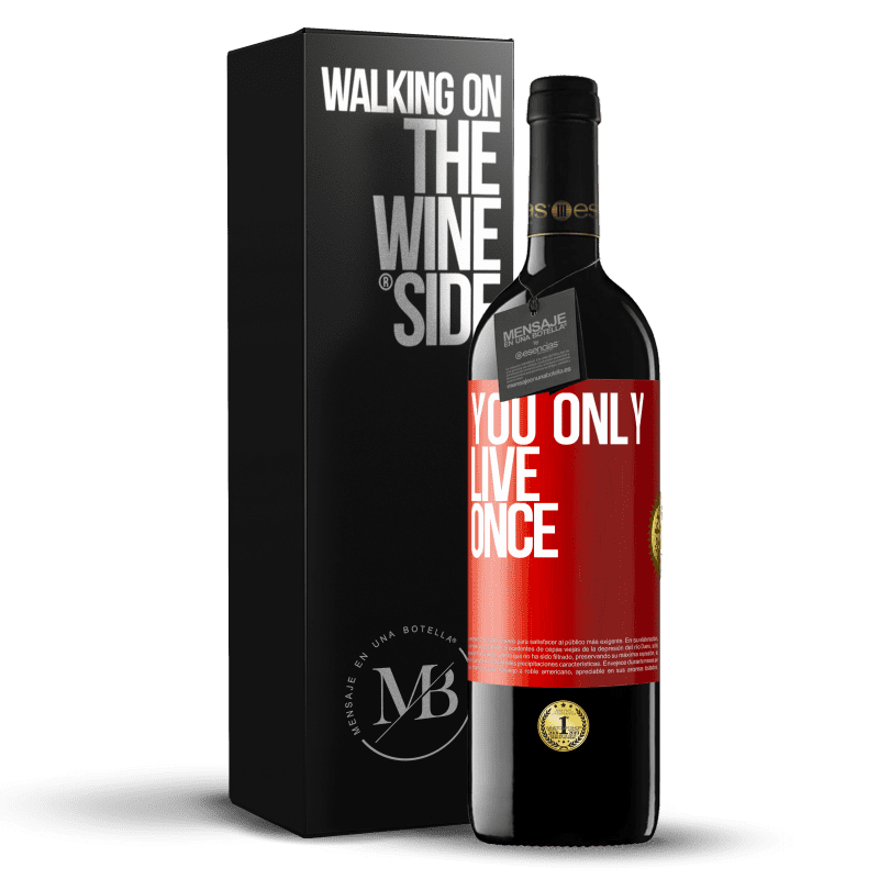 29,95 € Free Shipping | Red Wine RED Edition Crianza 6 Months You only live once Red Label. Customizable label Aging in oak barrels 6 Months Harvest 2020 Tempranillo