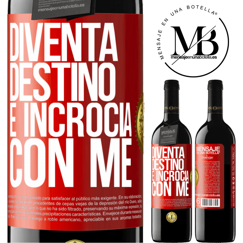 39,95 € Spedizione Gratuita | Vino rosso Edizione RED MBE Riserva Diventa destino e incrocia con me Etichetta Rossa. Etichetta personalizzabile Riserva 12 Mesi Raccogliere 2015 Tempranillo