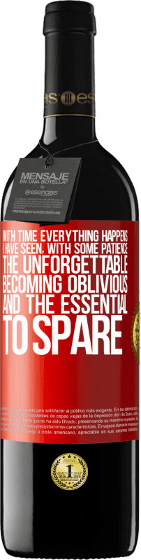 39,95 € | Red Wine RED Edition MBE Reserve With time everything happens. I have seen, with some patience, the unforgettable becoming oblivious, and the essential to Red Label. Customizable label Reserve 12 Months Harvest 2014 Tempranillo
