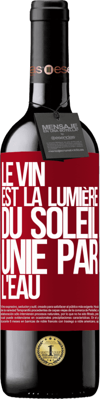 39,95 € | Vin rouge Édition RED MBE Réserve Le vin est la lumière du soleil, unie par l'eau Étiquette Rouge. Étiquette personnalisable Réserve 12 Mois Récolte 2016 Tempranillo
