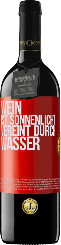 39,95 € Kostenloser Versand | Rotwein RED Ausgabe MBE Reserve Wein ist Sonnenlicht, vereint durch Wasser Rote Markierung. Anpassbares Etikett Reserve 12 Monate Ernte 2015 Tempranillo