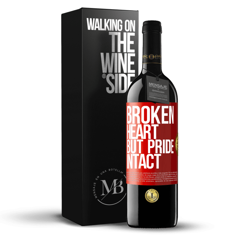 39,95 € Free Shipping | Red Wine RED Edition MBE Reserve The broken heart But pride intact Red Label. Customizable label Reserve 12 Months Harvest 2015 Tempranillo