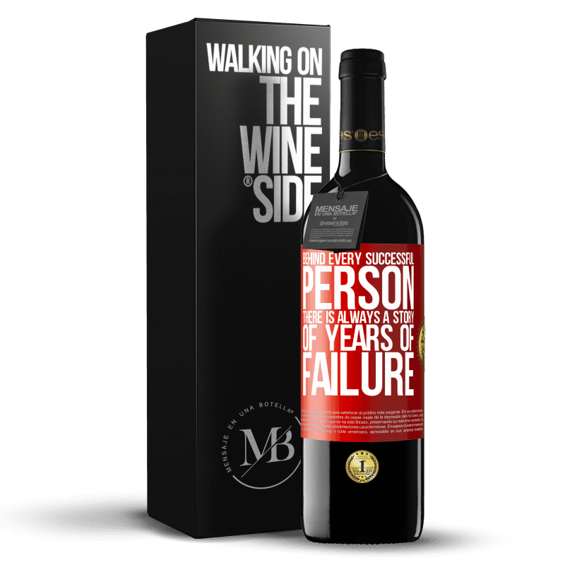 39,95 € Free Shipping | Red Wine RED Edition MBE Reserve Behind every successful person, there is always a story of years of failure Red Label. Customizable label Reserve 12 Months Harvest 2014 Tempranillo