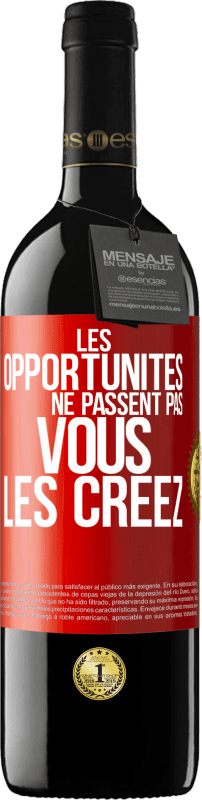 39,95 € Envoi gratuit | Vin rouge Édition RED MBE Réserve Les opportunités ne passent pas. Vous les créez Étiquette Rouge. Étiquette personnalisable Réserve 12 Mois Récolte 2015 Tempranillo