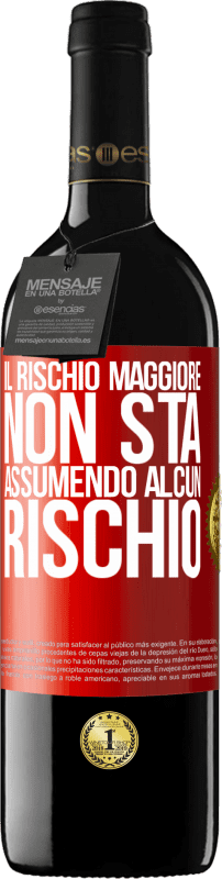 39,95 € Spedizione Gratuita | Vino rosso Edizione RED MBE Riserva Il rischio maggiore non sta assumendo alcun rischio Etichetta Rossa. Etichetta personalizzabile Riserva 12 Mesi Raccogliere 2016 Tempranillo