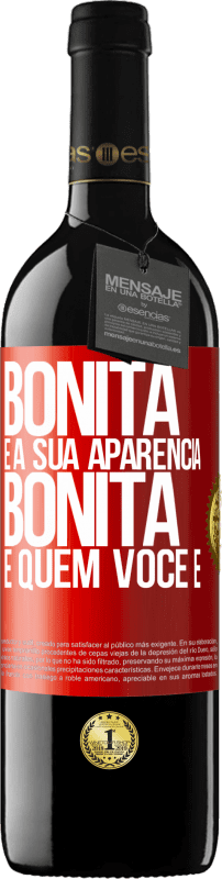 39,95 € | Vinho tinto Edição RED MBE Reserva Bonita é a sua aparência, bonita é quem você é Etiqueta Vermelha. Etiqueta personalizável Reserva 12 Meses Colheita 2016 Tempranillo