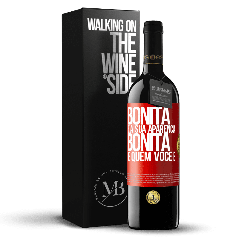 39,95 € Envio grátis | Vinho tinto Edição RED MBE Reserva Bonita é a sua aparência, bonita é quem você é Etiqueta Vermelha. Etiqueta personalizável Reserva 12 Meses Colheita 2015 Tempranillo