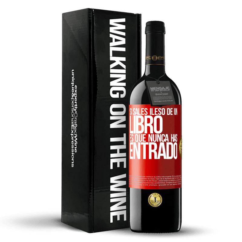 29,95 € Envoi gratuit | Vin rouge Édition RED Crianza 6 Mois Si vous laissez un livre indemne, vous n'êtes jamais entré Étiquette Rouge. Étiquette personnalisable Vieillissement en fûts de chêne 6 Mois Récolte 2020 Tempranillo