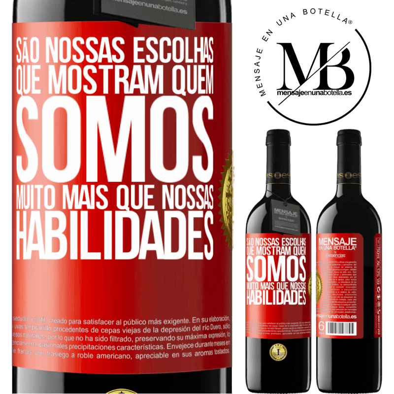 39,95 € Envio grátis | Vinho tinto Edição RED MBE Reserva São nossas escolhas que mostram quem somos, muito mais que nossas habilidades Etiqueta Vermelha. Etiqueta personalizável Reserva 12 Meses Colheita 2014 Tempranillo