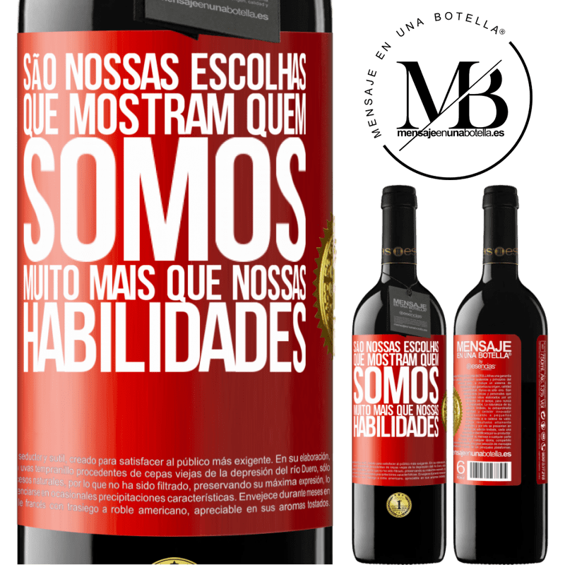 39,95 € Envio grátis | Vinho tinto Edição RED MBE Reserva São nossas escolhas que mostram quem somos, muito mais que nossas habilidades Etiqueta Vermelha. Etiqueta personalizável Reserva 12 Meses Colheita 2016 Tempranillo