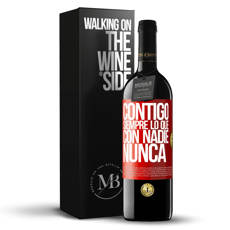 29,95 € Envoi gratuit | Vin rouge Édition RED Crianza 6 Mois Avec toi toujours avec quiconque Étiquette Rouge. Étiquette personnalisable Vieillissement en fûts de chêne 6 Mois Récolte 2020 Tempranillo