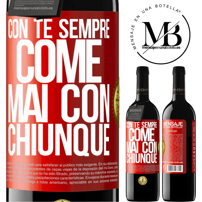 39,95 € Spedizione Gratuita | Vino rosso Edizione RED MBE Riserva Con te sempre come mai con chiunque Etichetta Rossa. Etichetta personalizzabile Riserva 12 Mesi Raccogliere 2015 Tempranillo