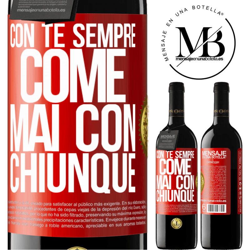 39,95 € Spedizione Gratuita | Vino rosso Edizione RED MBE Riserva Con te sempre come mai con chiunque Etichetta Rossa. Etichetta personalizzabile Riserva 12 Mesi Raccogliere 2016 Tempranillo