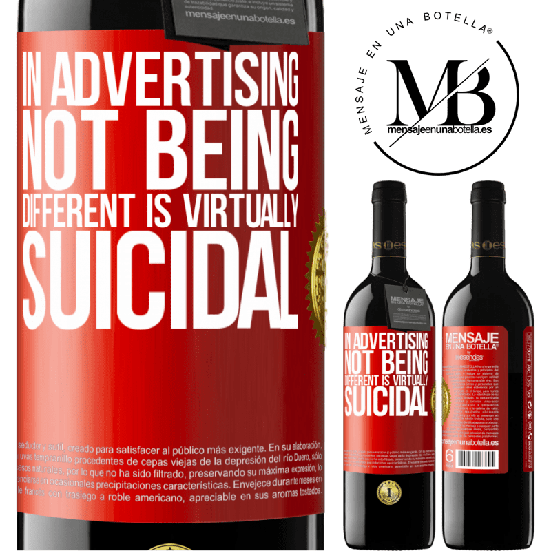 24,95 € Free Shipping | Red Wine RED Edition Crianza 6 Months In advertising, not being different is virtually suicidal Red Label. Customizable label Aging in oak barrels 6 Months Harvest 2019 Tempranillo