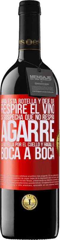 39,95 € Envío gratis | Vino Tinto Edición RED MBE Reserva Abra esta botella y deje que respire el vino. Si sospecha que no respira, agarre la botella por el cuello y hágale el boca a Etiqueta Roja. Etiqueta personalizable Reserva 12 Meses Cosecha 2016 Tempranillo