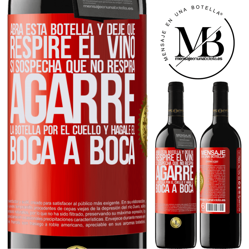 39,95 € Envío gratis | Vino Tinto Edición RED MBE Reserva Abra esta botella y deje que respire el vino. Si sospecha que no respira, agarre la botella por el cuello y hágale el boca a Etiqueta Roja. Etiqueta personalizable Reserva 12 Meses Cosecha 2016 Tempranillo