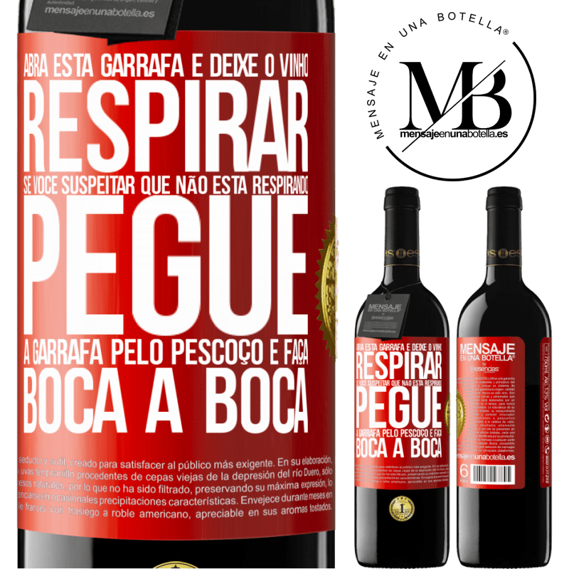 39,95 € Envio grátis | Vinho tinto Edição RED MBE Reserva Abra esta garrafa e deixe o vinho respirar. Se você suspeitar que não está respirando, pegue a garrafa pelo pescoço e faça Etiqueta Vermelha. Etiqueta personalizável Reserva 12 Meses Colheita 2014 Tempranillo