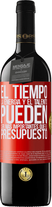 «El tiempo, la energía y el talento pueden ser más importantes que el presupuesto» Edición RED MBE Reserva