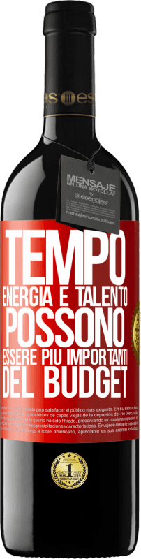«Tempo, energia e talento possono essere più importanti del budget» Edizione RED MBE Riserva